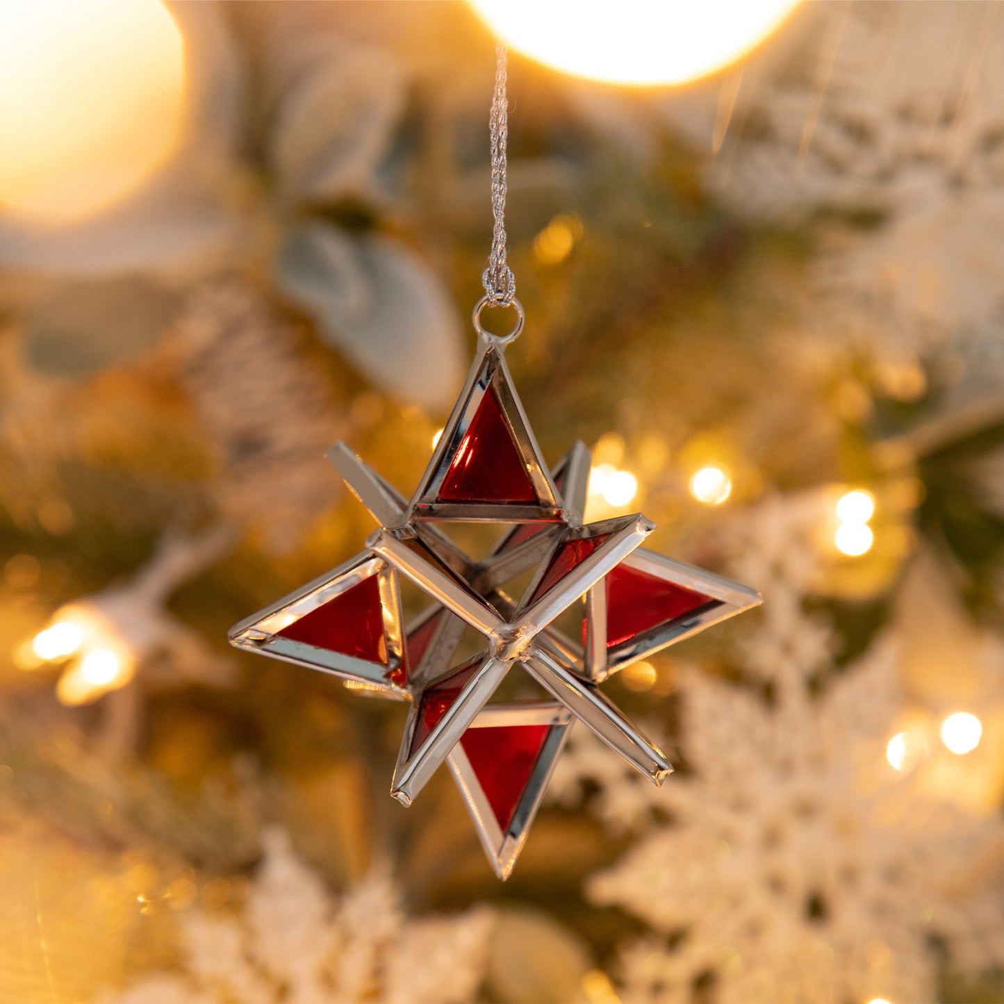 Glass Moravian Star Ornament | Fair Trade