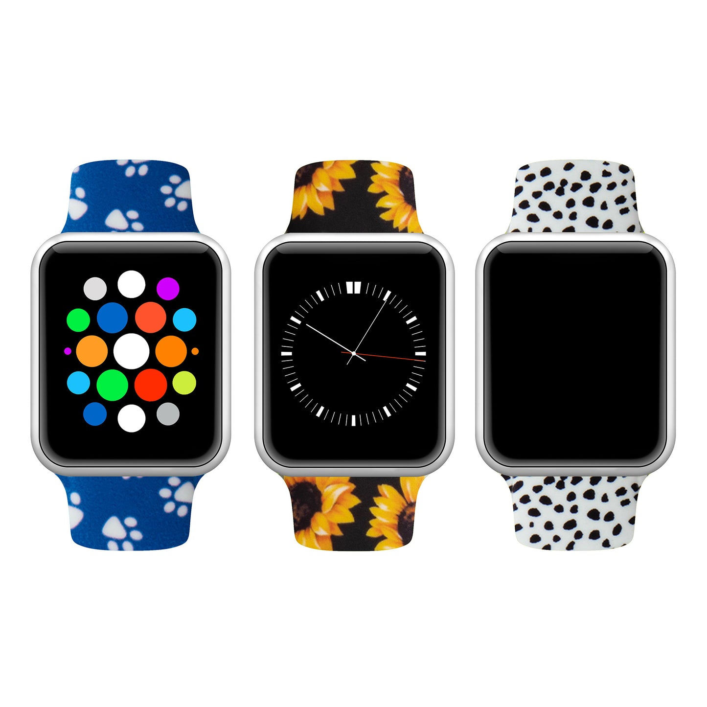 Patterned Silicone Apple Watch Band 38mm/40mm/41mm 42mm/44mm