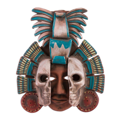 Life and Death in Teotihuacan Handcrafted Mexican Ceramic Skull Mask
