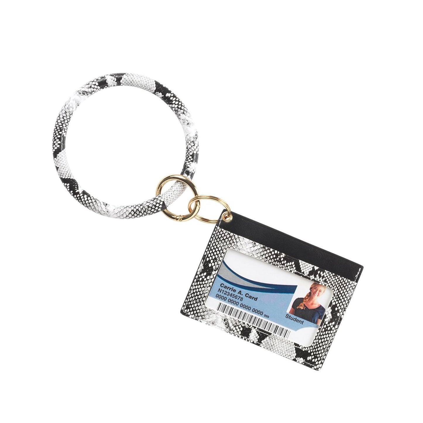 Snakeskin Card Holder Keychain Bracelet