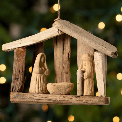 Handmade Recycled Driftwood Christmas Ornament