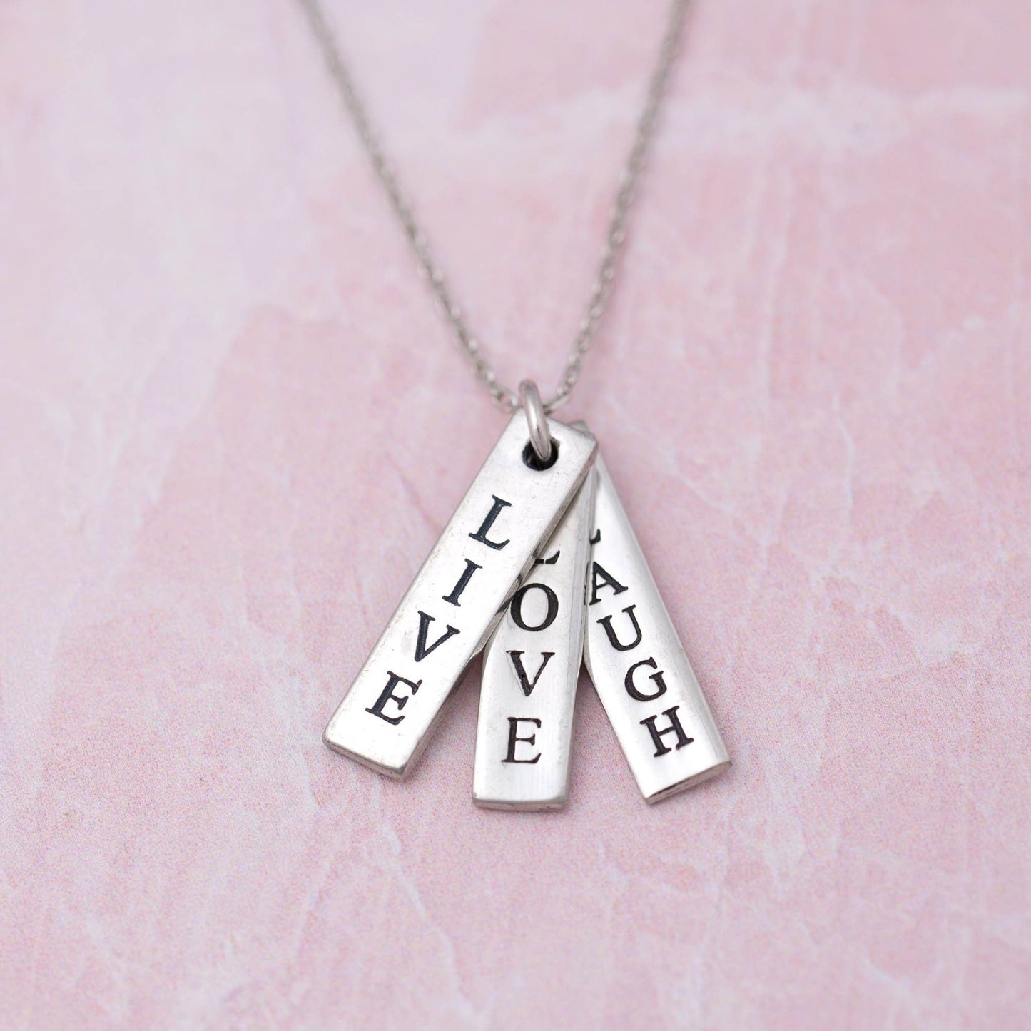 Live Love Laugh Pewter Necklace
