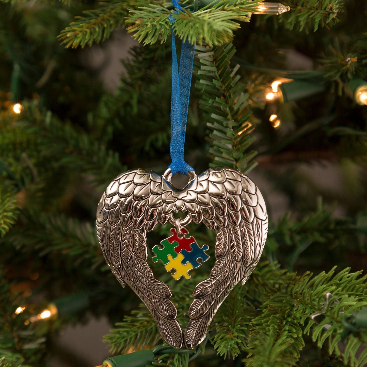 Wings of an Angel Puzzle Piece Ornament