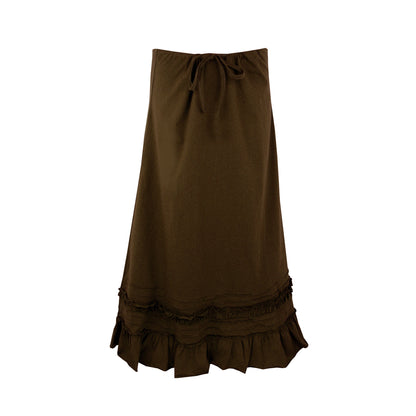 Organic Long Drawstring Skirt