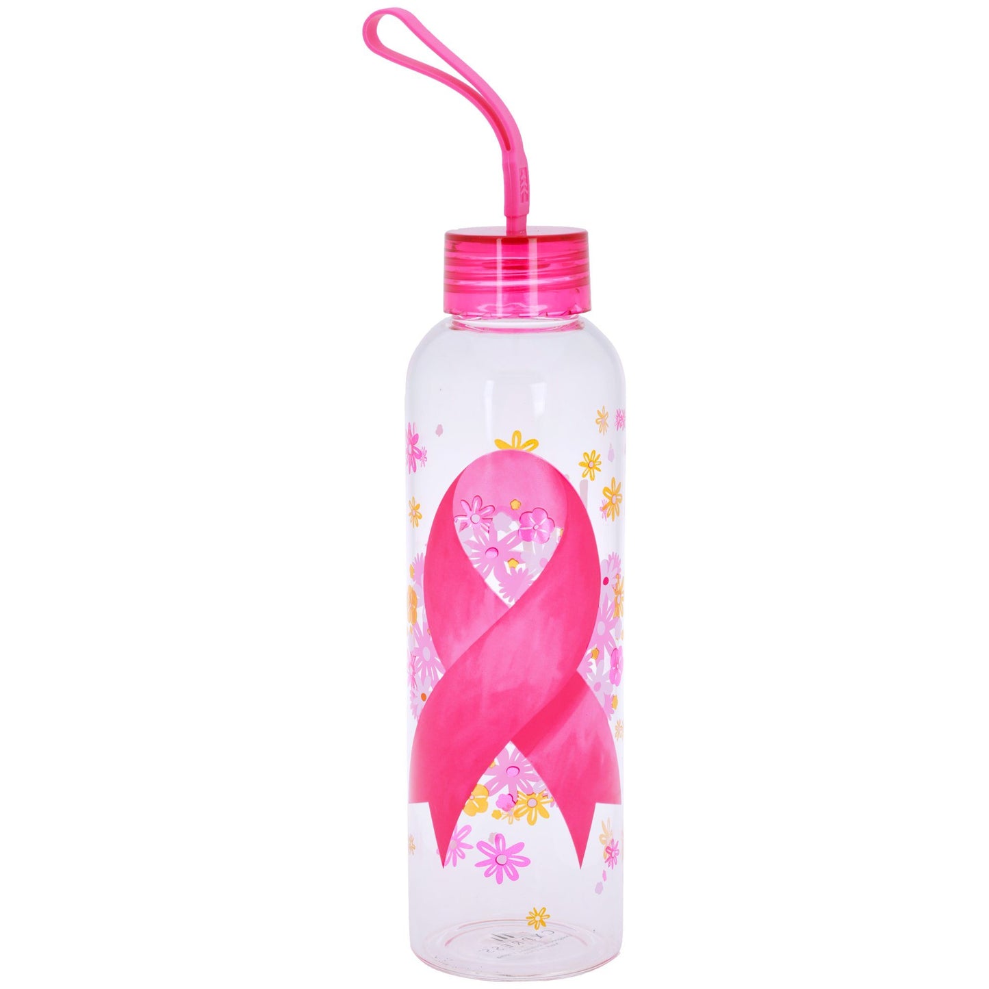 Hope Strength Courage Glass Water Bottle