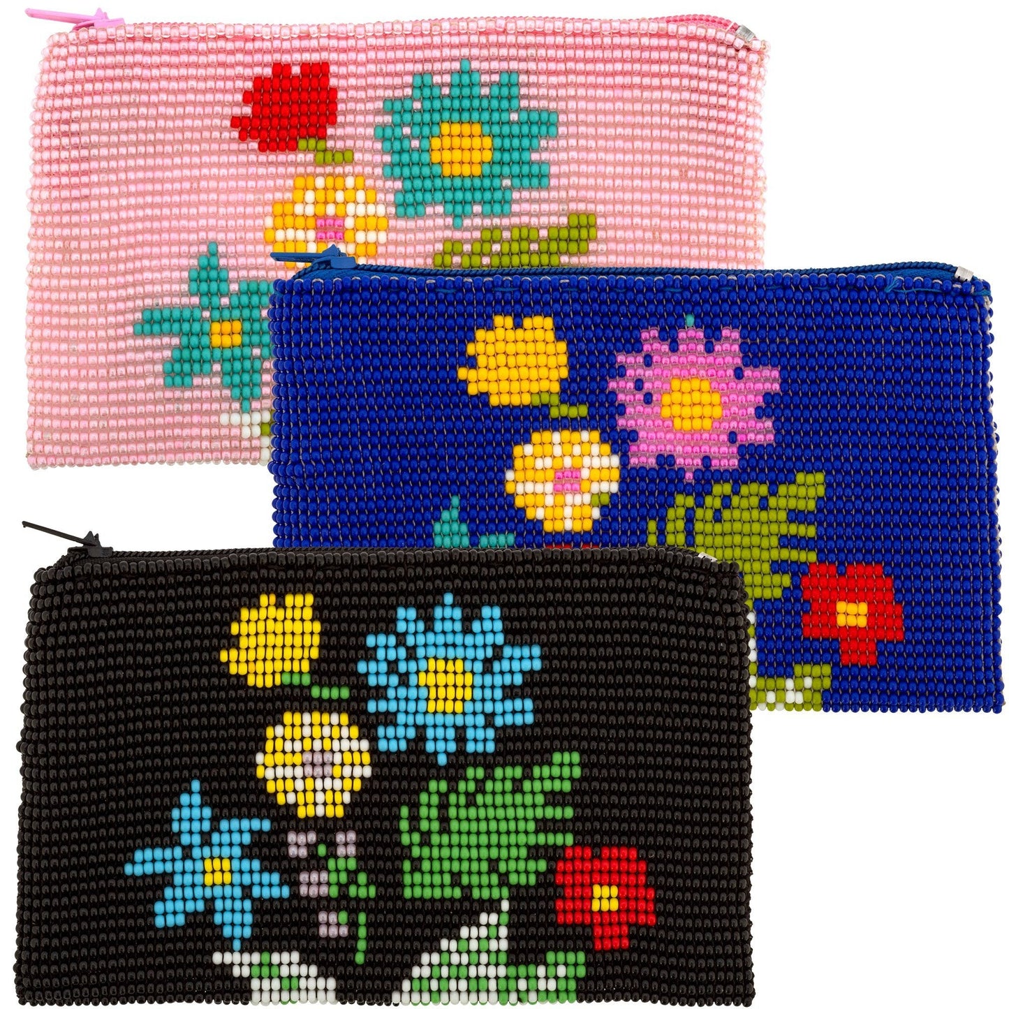 Wildflower Beaded Coin Purse
