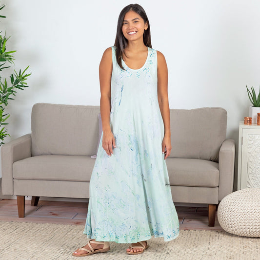Marbleous Tie-Dye Long Dress | Fair Trade