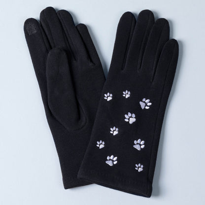 Out & About Paw Print Touch Gloves