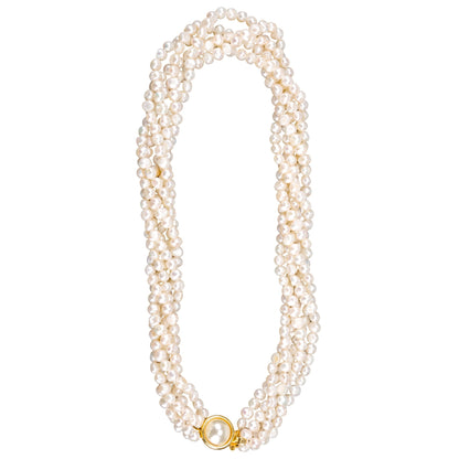 Swirling Strands Freshwater Pearl Necklace