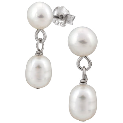 Dangling Fresh Water Pearl Earrings