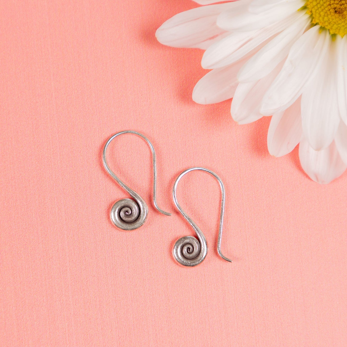 Small Swirl Sterling Silver Earrings