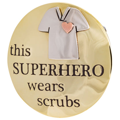 Superhero in Scrubs Mixed Metal Pin