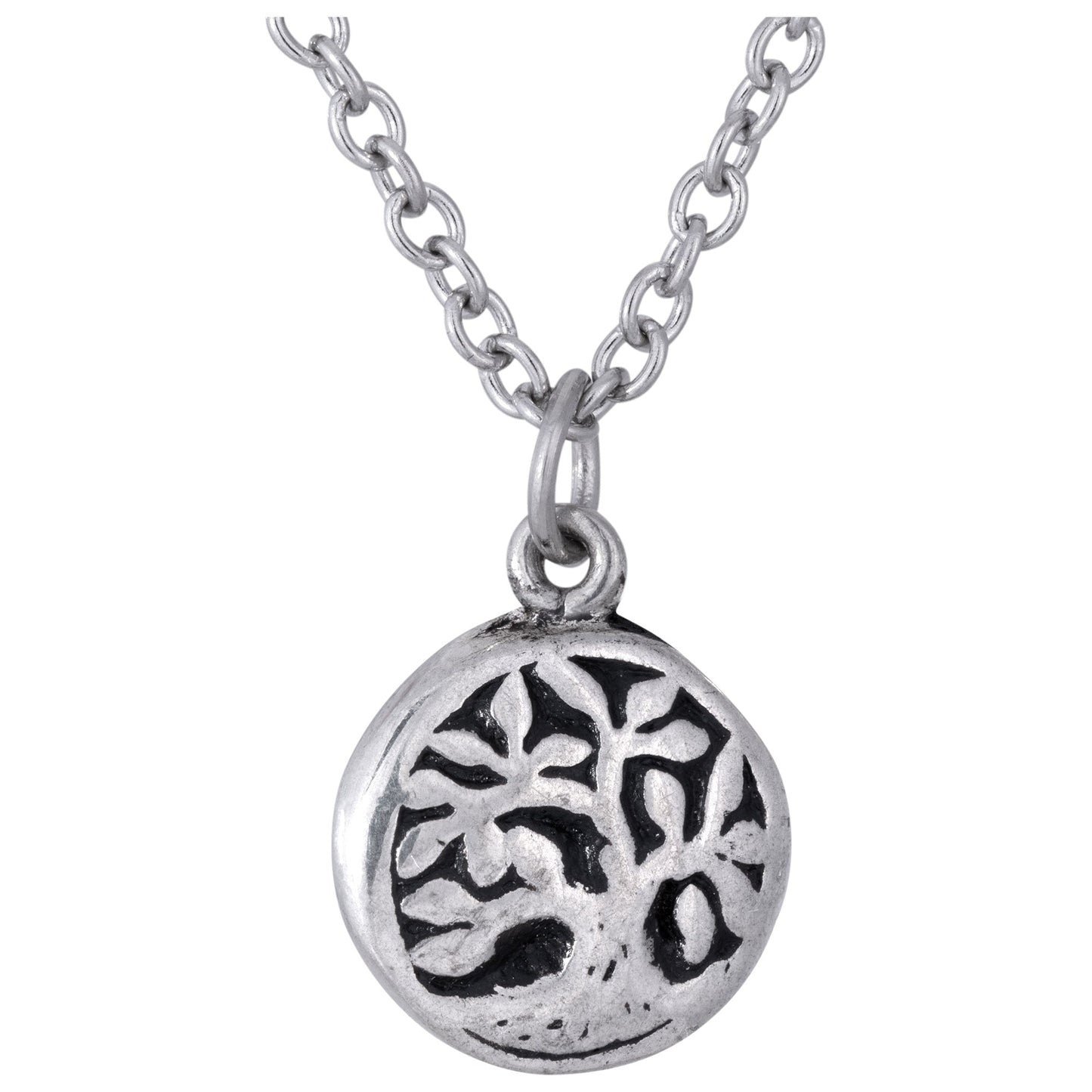 Tree & Sun Pewter Necklace