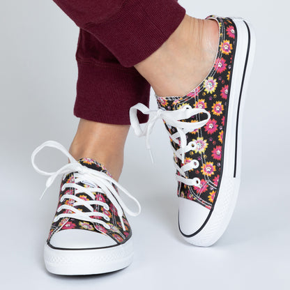 Paw Print Canvas Slip-On Sneakers