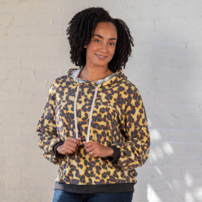 Leopard Print Hooded Sweatshirt