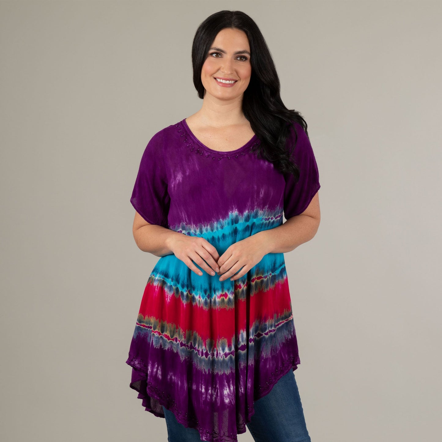 Layers of a Gem Hand Crafted Short Sleeve Tunic