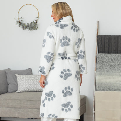 Super Cozy&trade; Prints of Paws Sherpa Robe