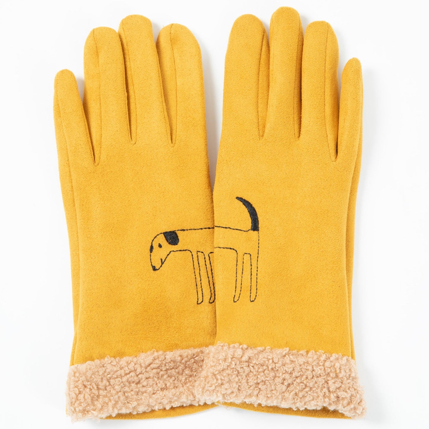 Embroidered Cat & Dog Touch Screen Gloves