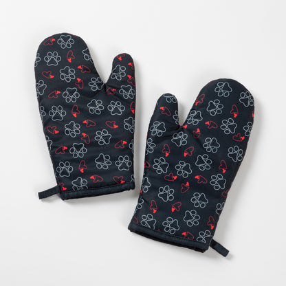 Distinctly Designed Oven Mitts - Set of 2