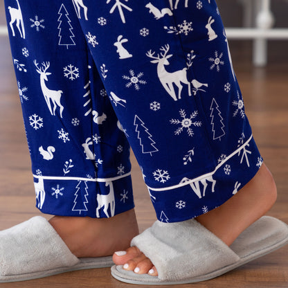 Snowy Winter Night Soft Touch Pajama Set