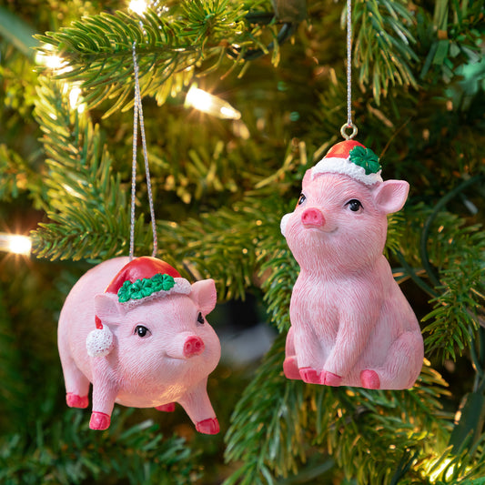 Lucky Pink Pig Ornament