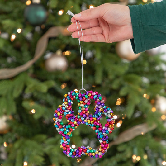 Jingle Bells Paw Print Ornament