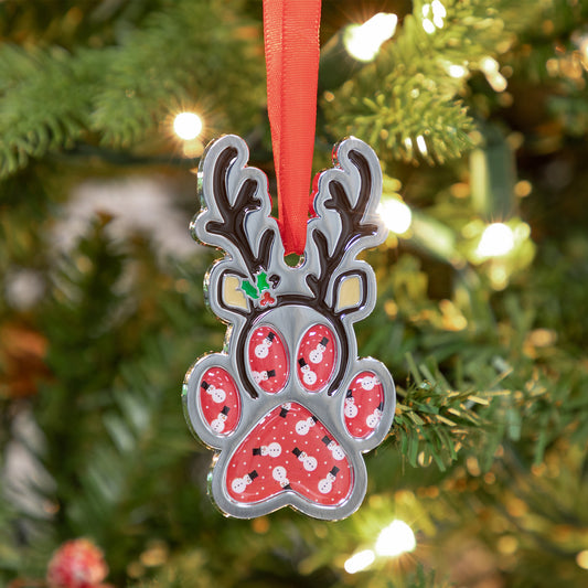 Christmas Paw Print Ornament