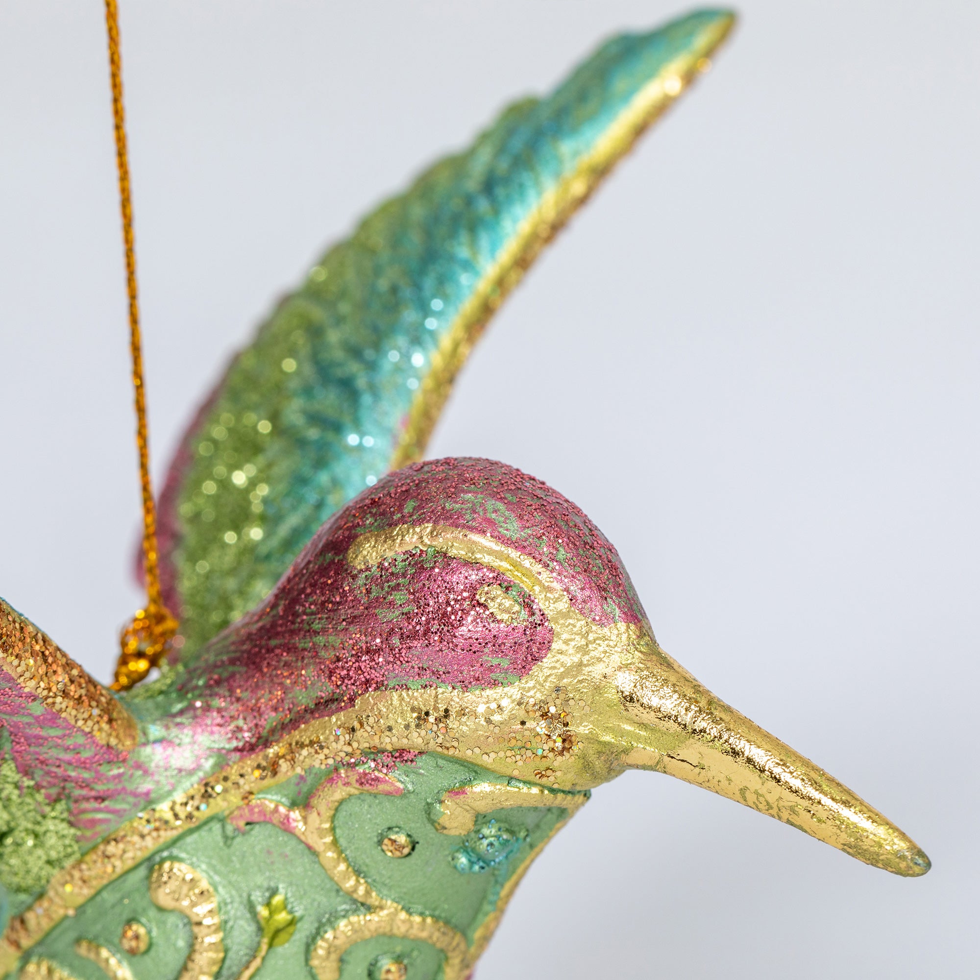 Colorful Beaded Hummingbird Ornament