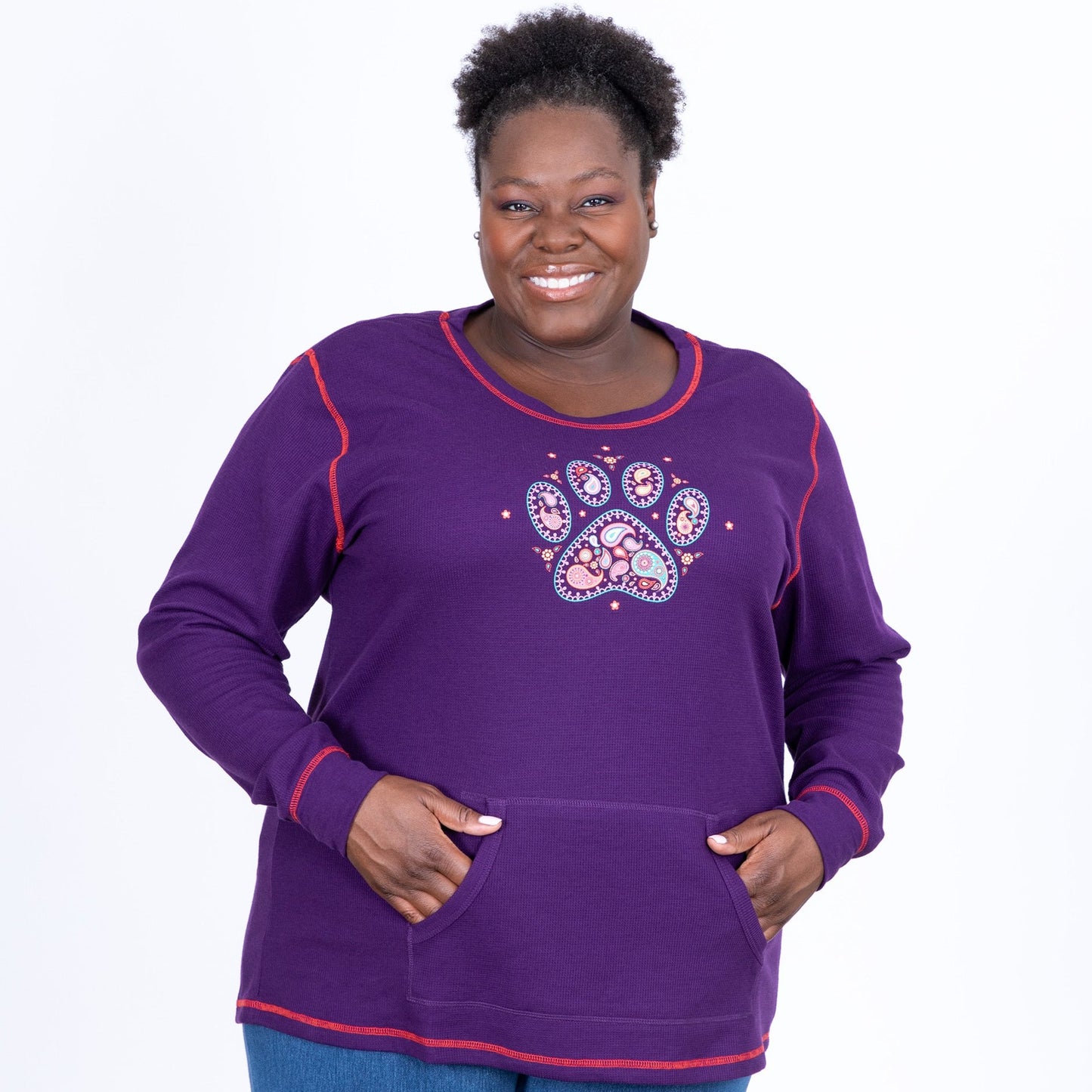 Paisley Paw Thermal Long Sleeve Top