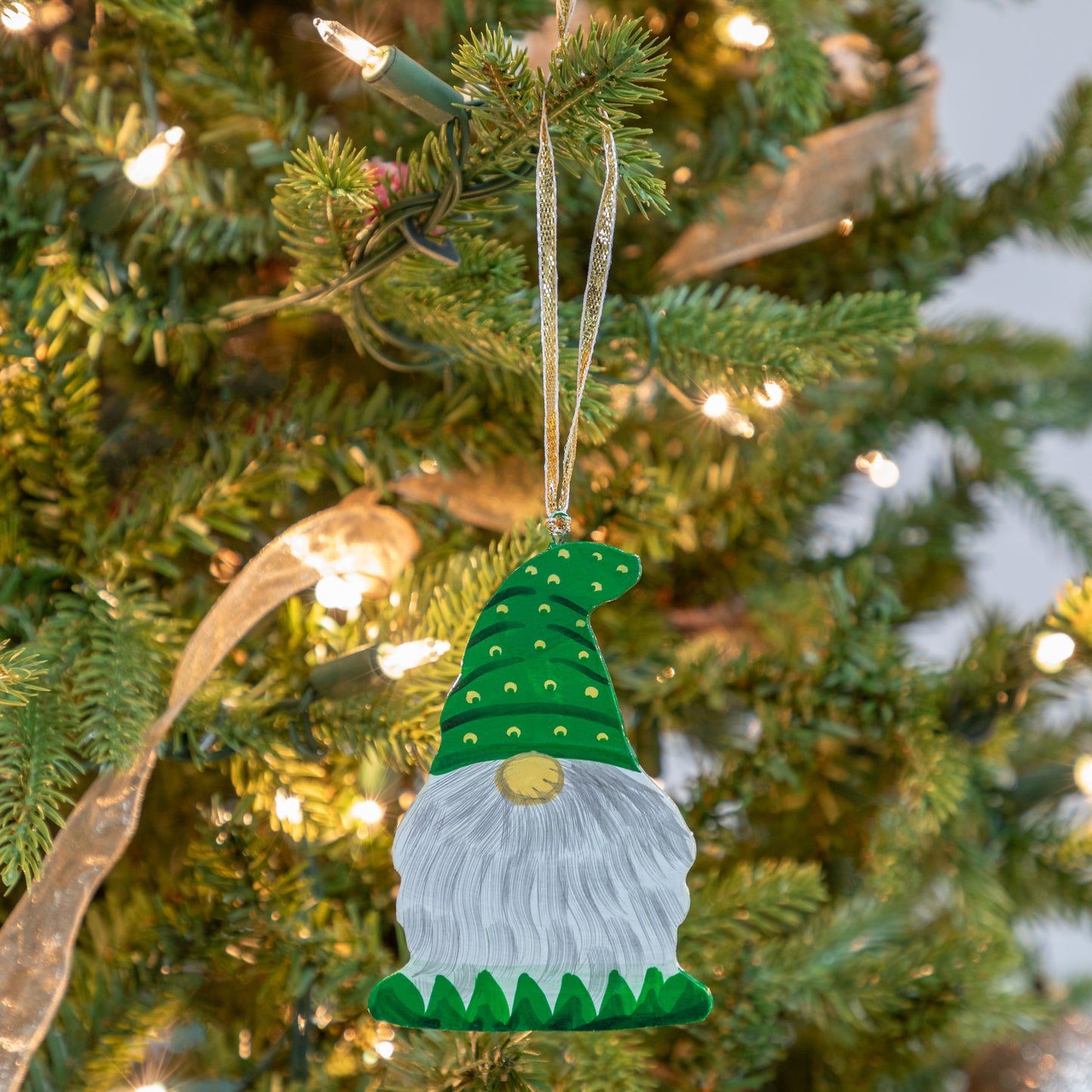 Hand Painted Gnome Ornament