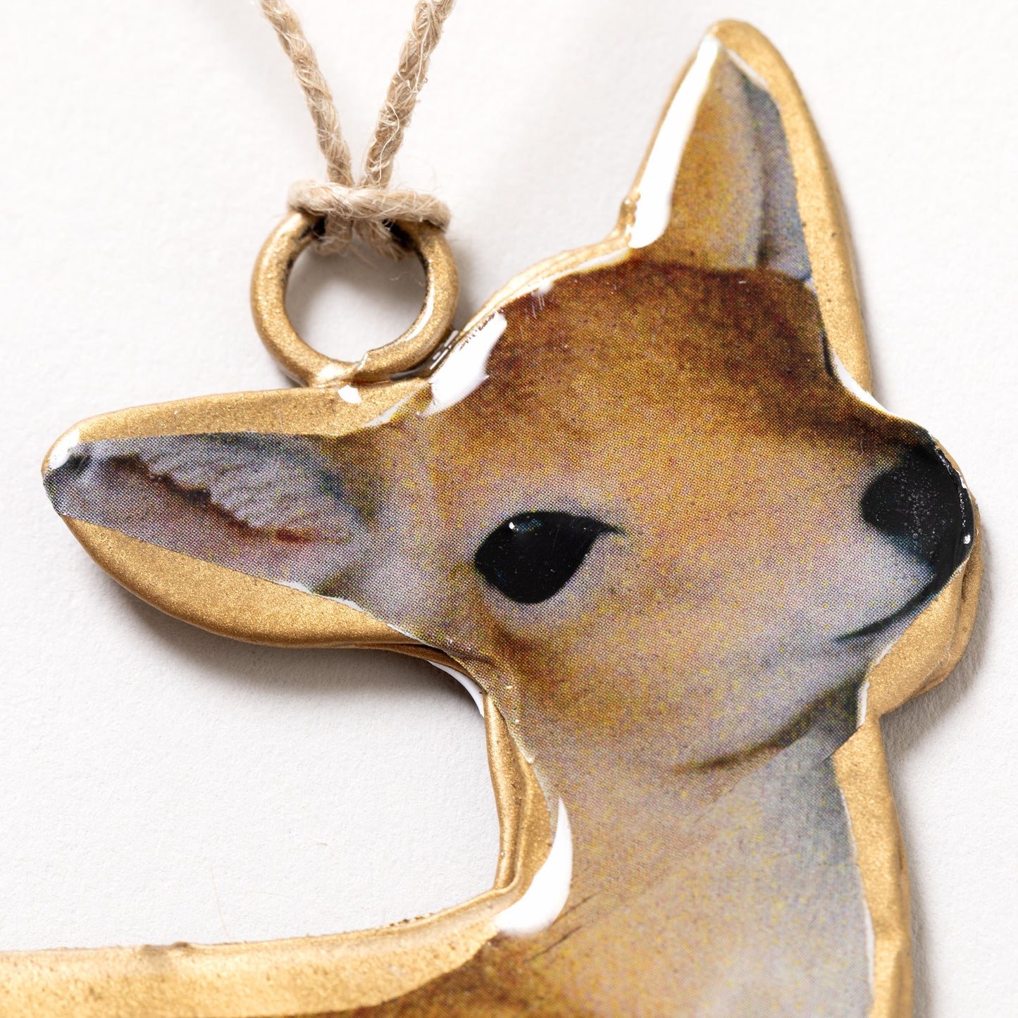 Love for Deer Metal Ornament