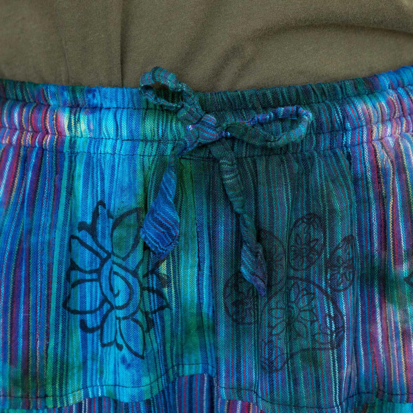 Tie-Dye Patchwork Paw Print Pants