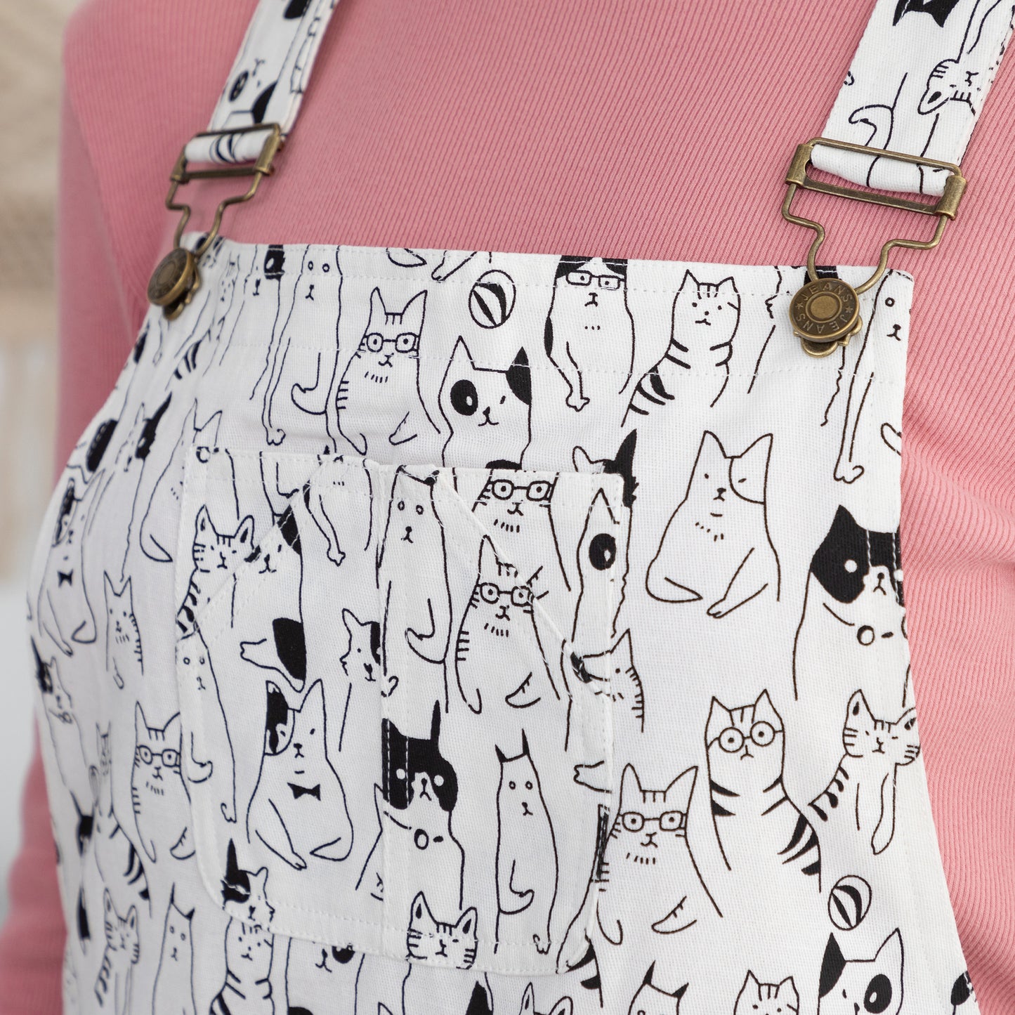 All Over Cat Overalls