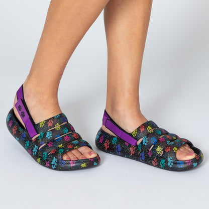 Paw Print Slingback Convertible Sandals
