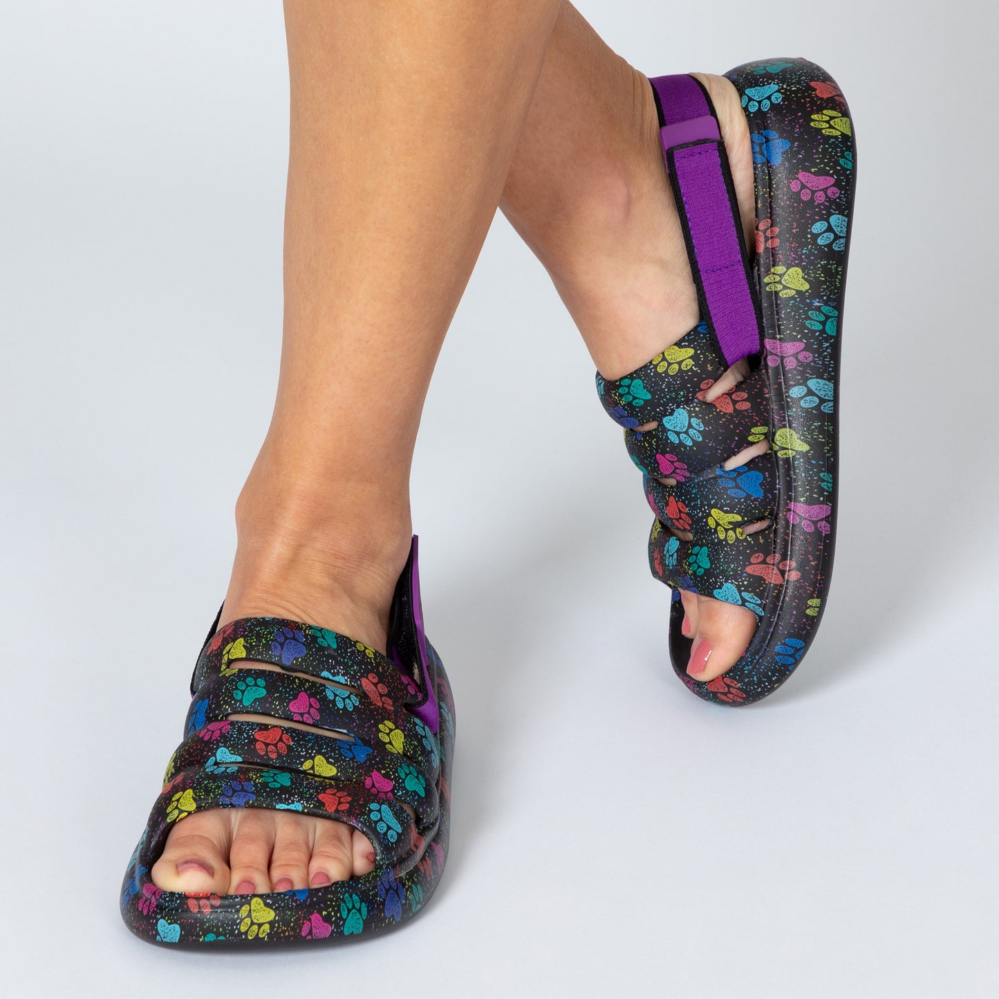 Paw Print Slingback Convertible Sandals