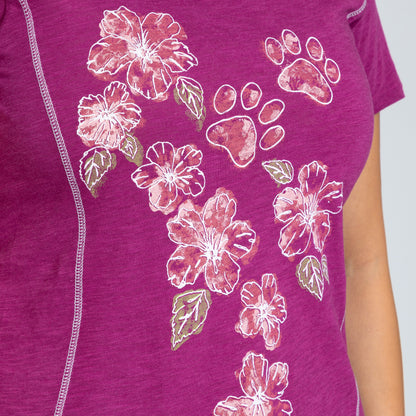 Hibiscus & Paws Bamboo Blend V-Neck Tee