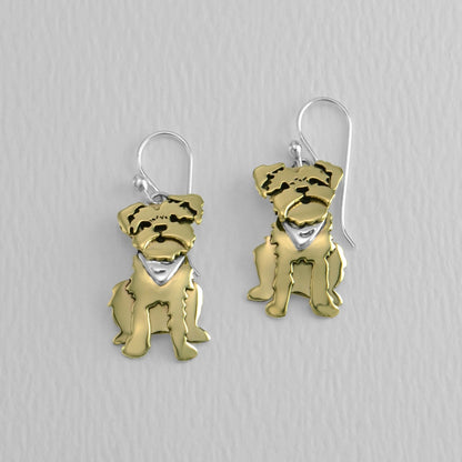 Sterling Silver Dangle Dog Earrings