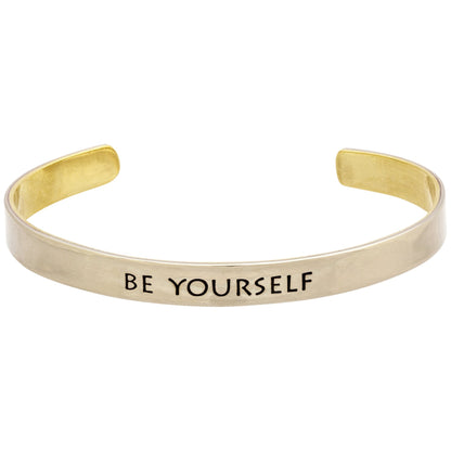 Be Yourself Mixed Metal Cuff Bracelet
