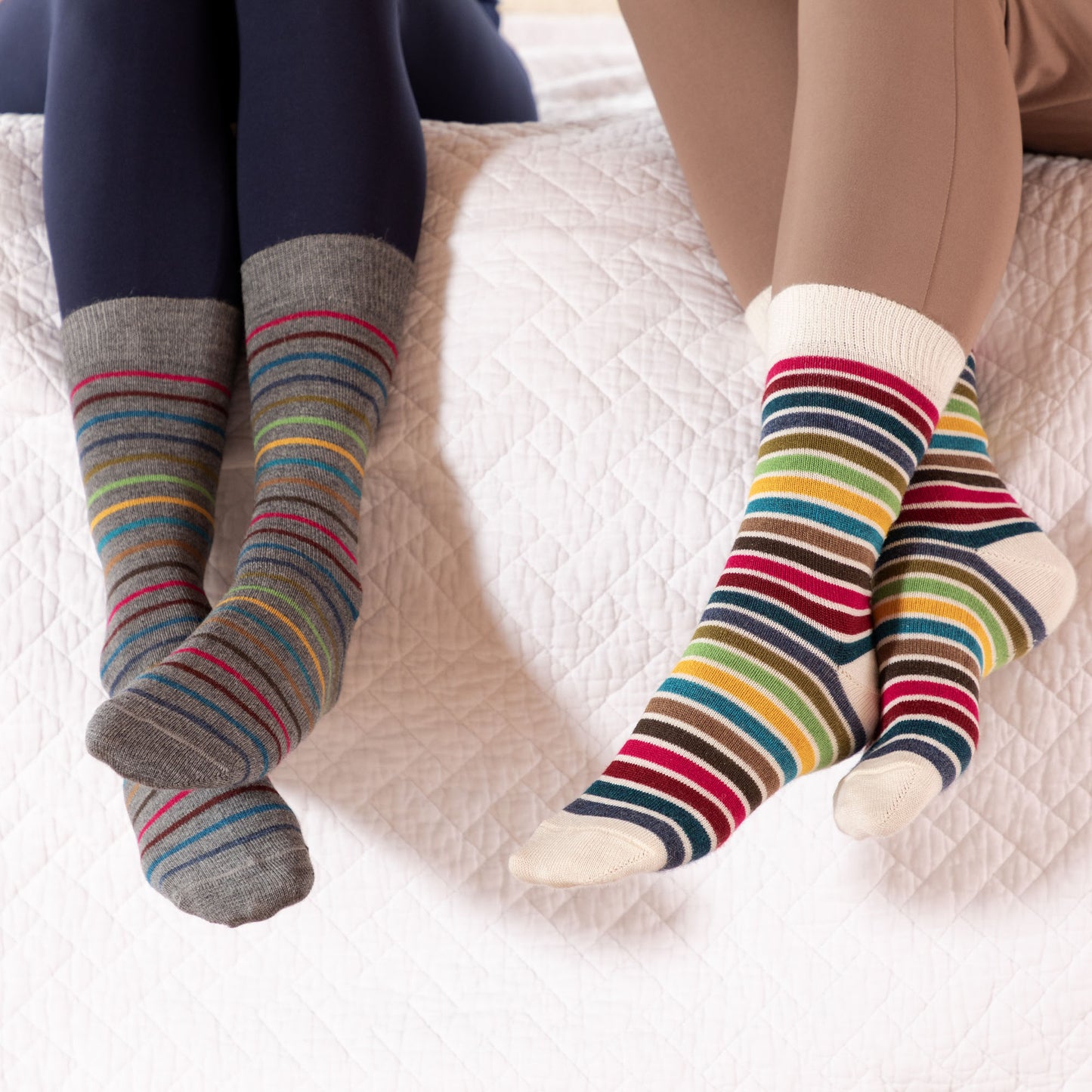 Multicolor Stripes Alpaca Socks