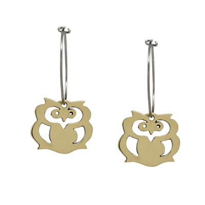 Owl Brass Earrings