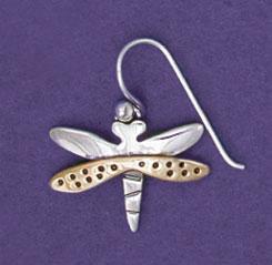 Fly! Dragon Fly! Mixed Metal Earrings