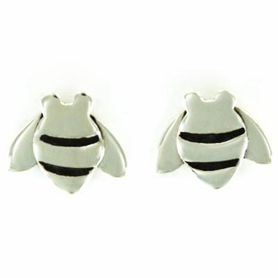 Bee Sterling Silver Post Earrings