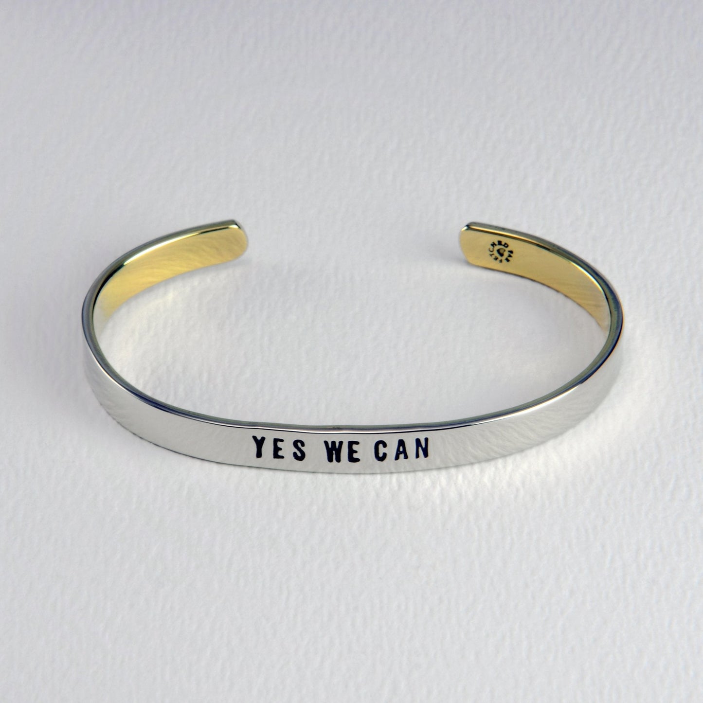 Yes We Can Mixed Metals Cuff Bracelet