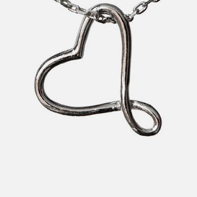 Figure Eight Heart Pewter Necklace