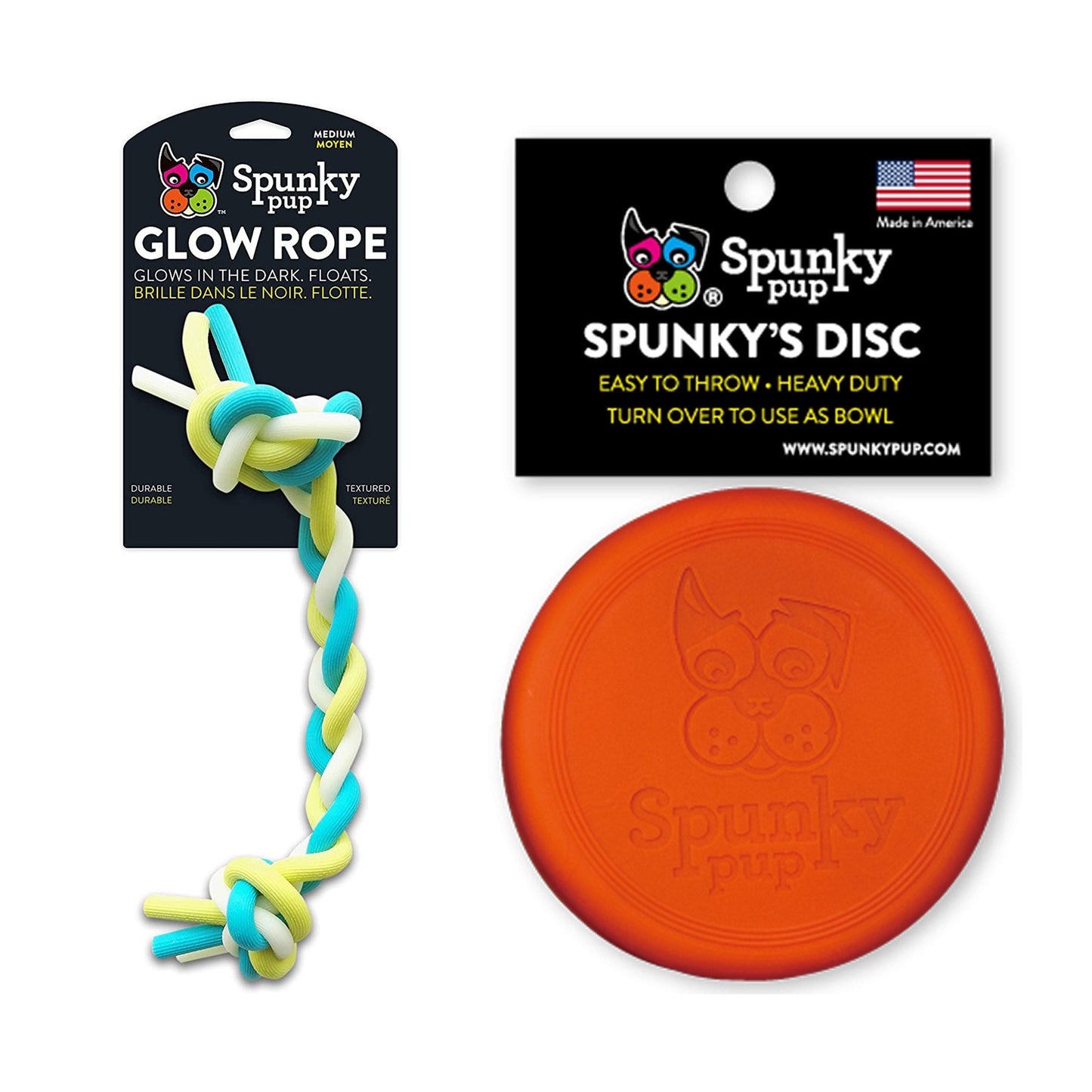 Spunky Pup Rope & Disc Toys
