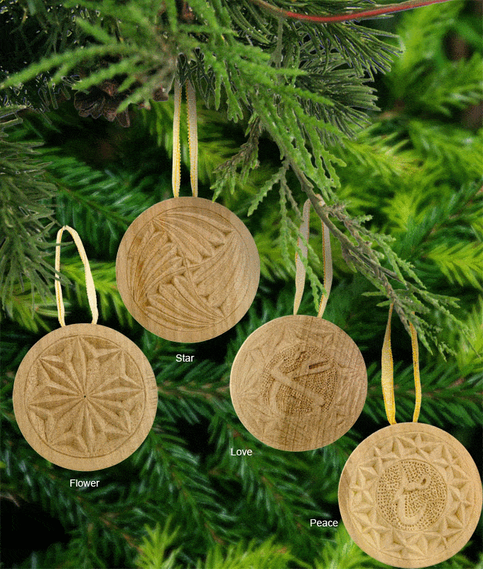 Afghan Hand-Carved Hardwood Ornaments