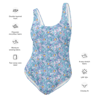 Floral Paw One-Piece Swimsuit