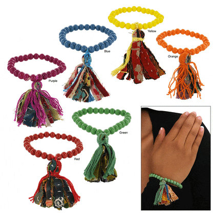 Kantha Tassel Bracelet