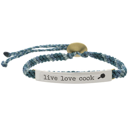 Live Love Cook Woven Bracelet