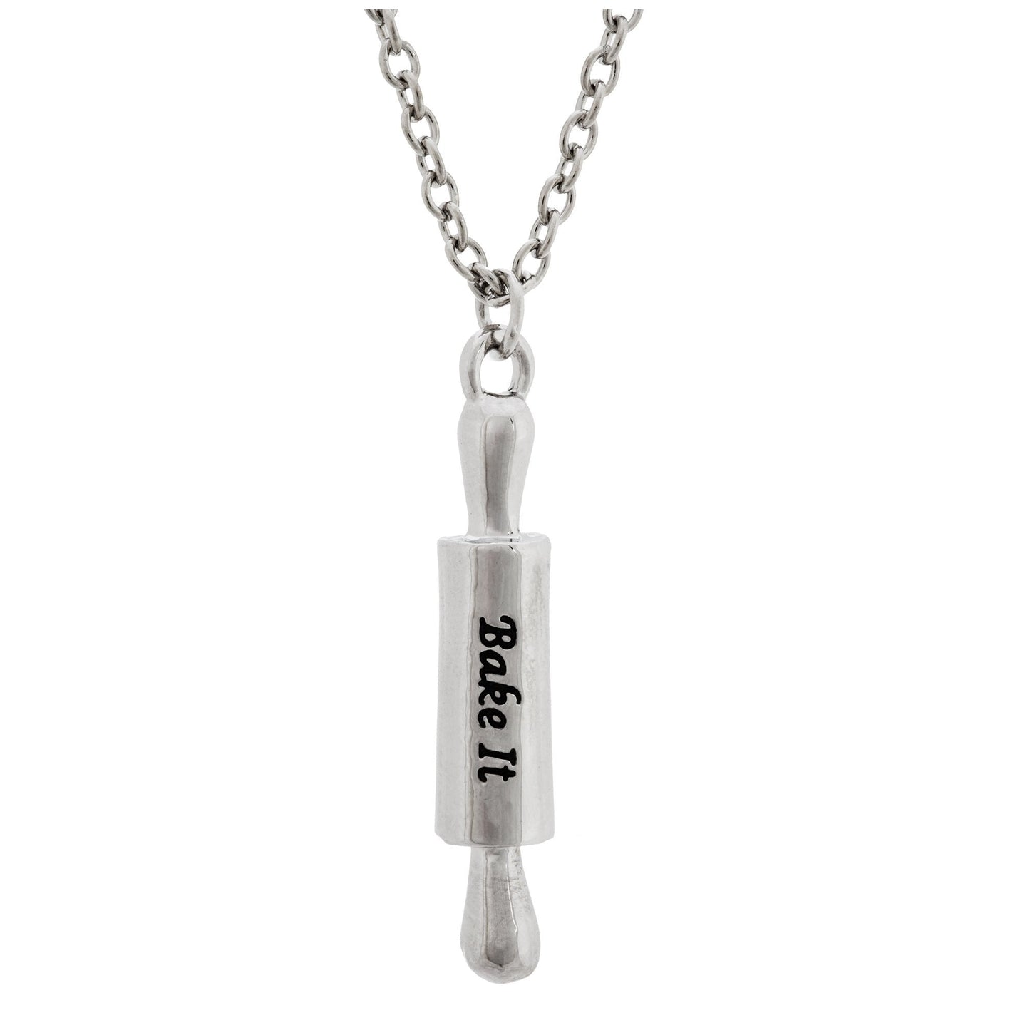 Pewter Rolling Pin Necklace